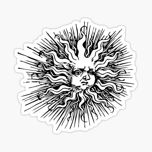 xix the sun Sticker