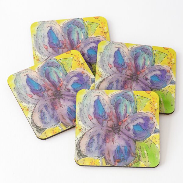 Item preview, Inky Flower 3 Yellow and Purple designed and sold by Kyleacharisse.