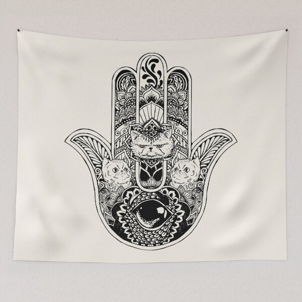Item preview, Hamsa Hand Persian Cat designed and sold by Huebucket.