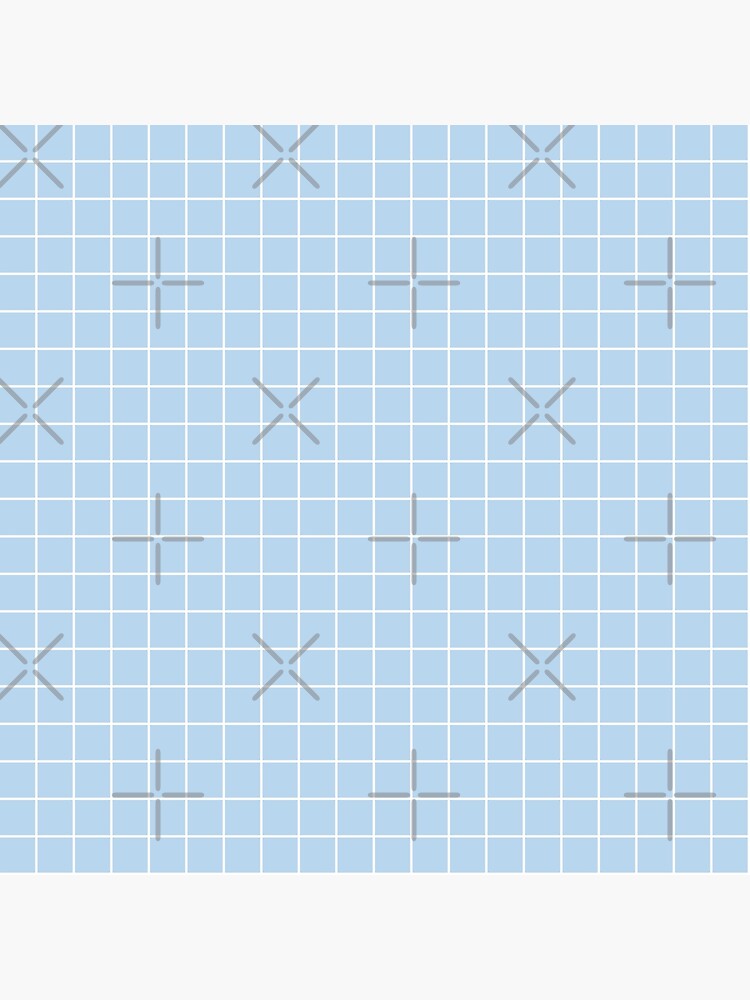 "Baby Blue Aesthetic Grid " Poster for Sale by trajeado14 Redbubble