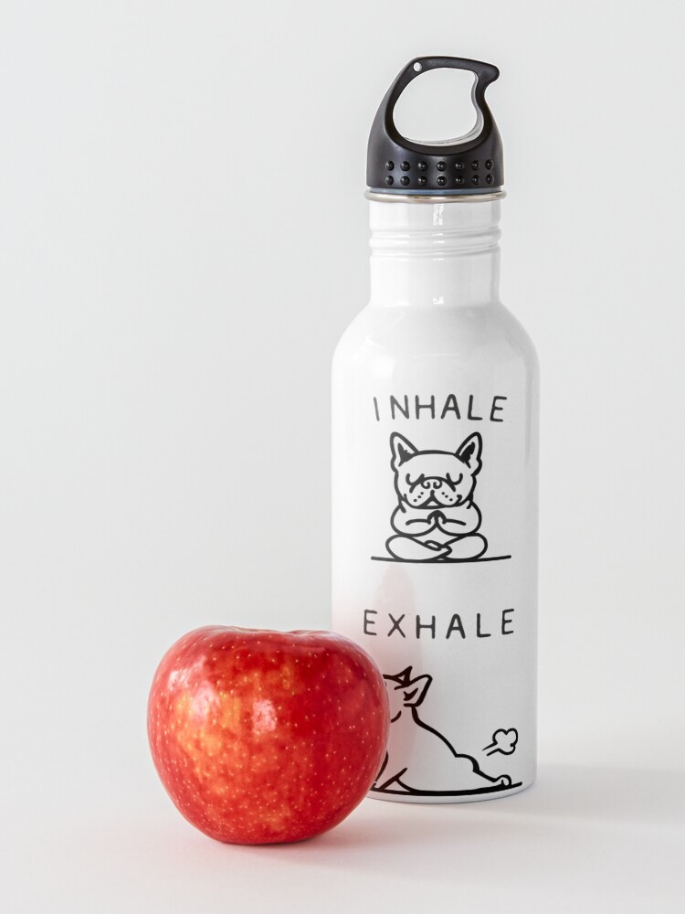 Alternate view of Inhale Exhale Frenchie Water Bottle