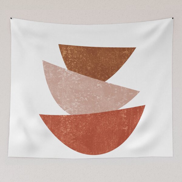 Item preview, Abstract Bowls 1 - Terracotta Abstract - Modern, Minimal, Contemporary Print - Brown, Beige designed and sold by Studio Grafiikka.