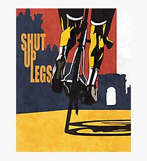 retro styled Tour de France cycling illustration poster print: SHUT UP LEGS Photographic Print