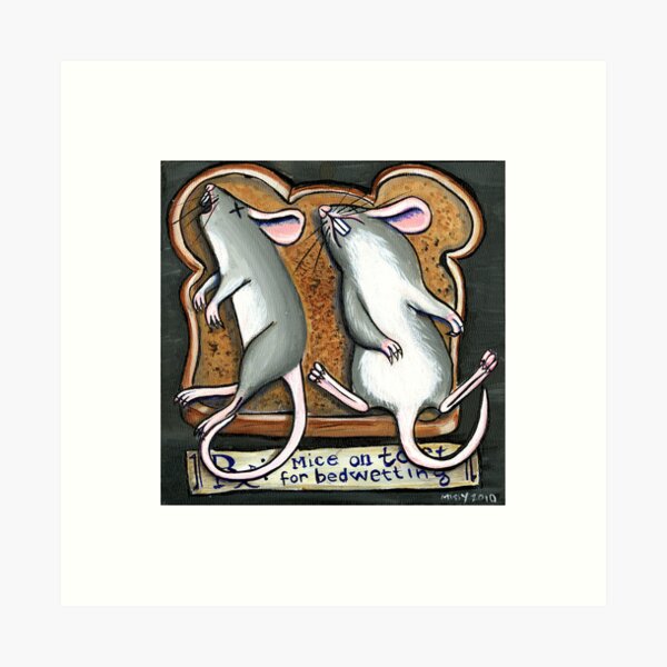 Mice on Toast Art Print
