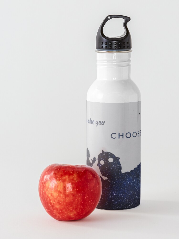 Alternate view of you are who you choose to be - the iron giant Water Bottle