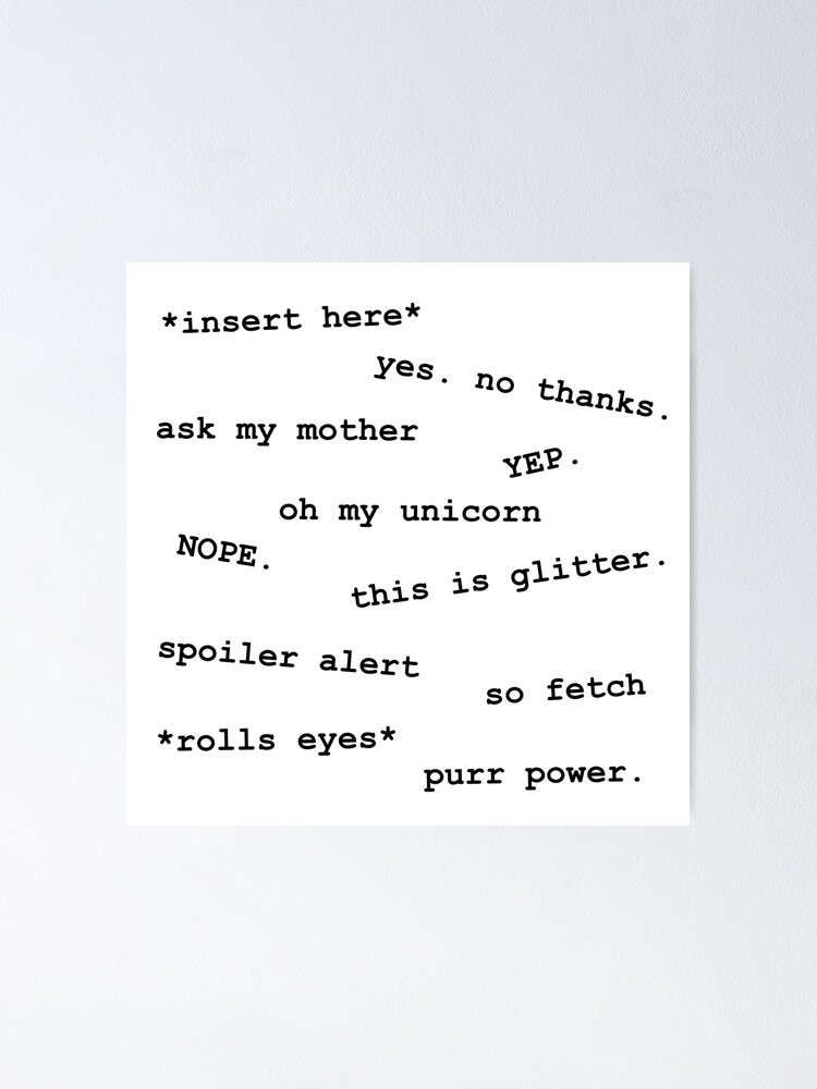 Ironische Zitate In Typewriter Font Sticker Pack Bundle Poster Von Courtandspark Redbubble