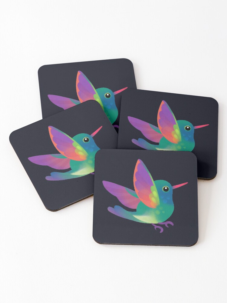 Set of (4) Hummingbird Coasters