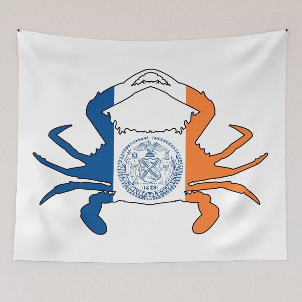 Item preview, New York City Crab Flag designed and sold by wickedcartoons.