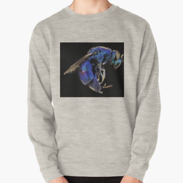 Multi-colored Cuckoo Wasp in flight Portrait #3 Pullover Sweatshirt