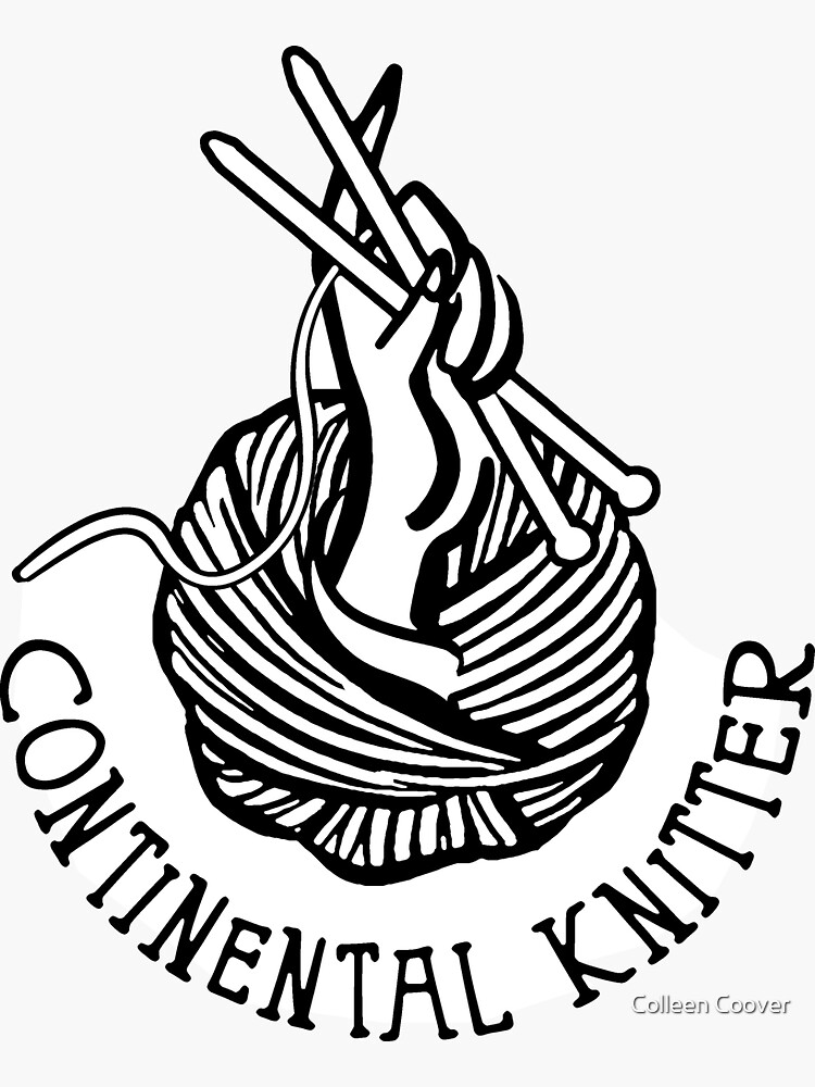 Thumbnail 3 of 3, Sticker, Continental Knitter designed and sold by colleencoover.