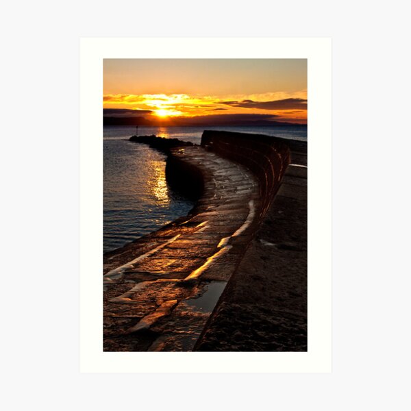 Golden sunrise over Lyme Regis Cobb Art Print