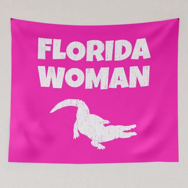 Item preview, Fearless Florida Woman Hot Pink Alligator designed and sold by AntiqueImages.