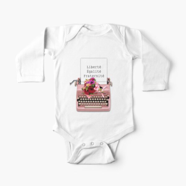 Liberté Type Writer Machine Long Sleeve Baby One-Piece