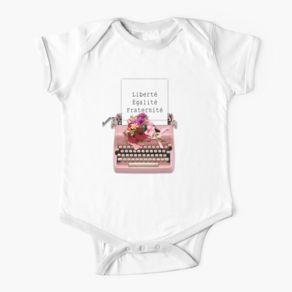 Liberté Type Writer Machine Short Sleeve Baby One-Piece