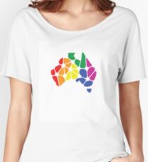 Equal Marriage Rights Australia (Rainbow Australia Logo) Women's Relaxed Fit T-Shirt