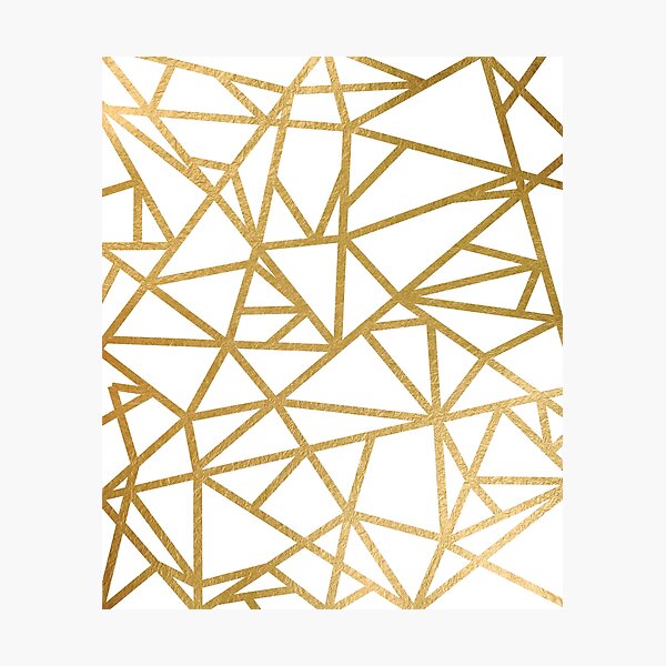Gold foil geometric mosaic Photographic Print