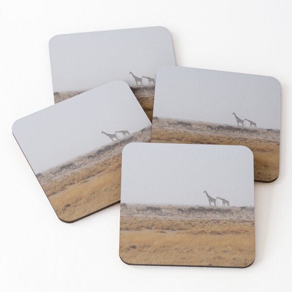Item preview, Long shot of animals approaching a water hole, great silhouettes designed and sold by walks4000.