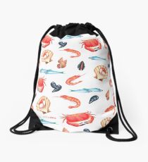 Seafood love Drawstring Bag