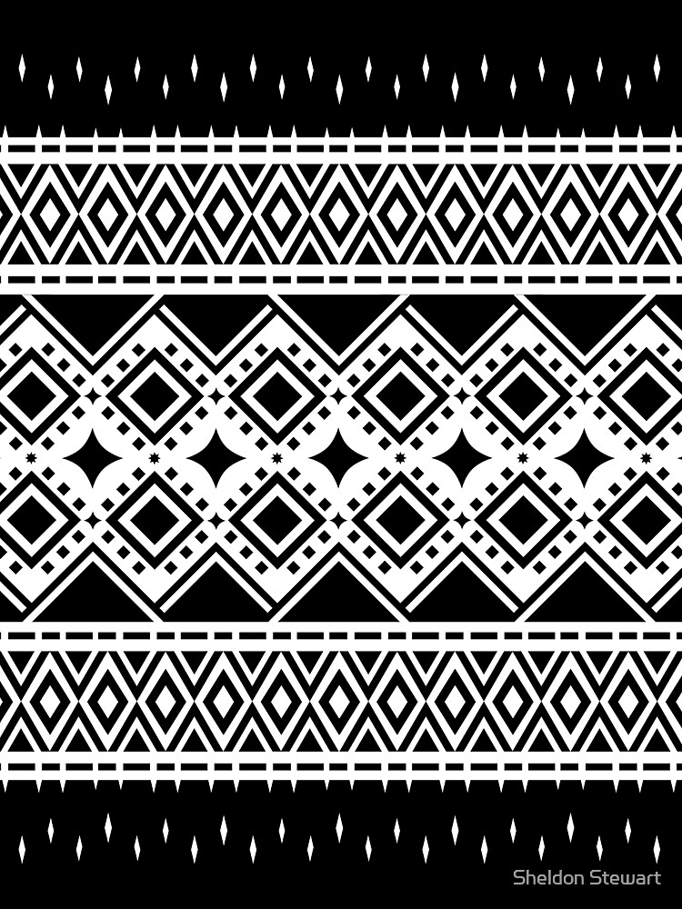 Thumbnail 3 of 3, Scarf, Aztecan Drape - Geometric Pattern designed and sold by srslycreative.