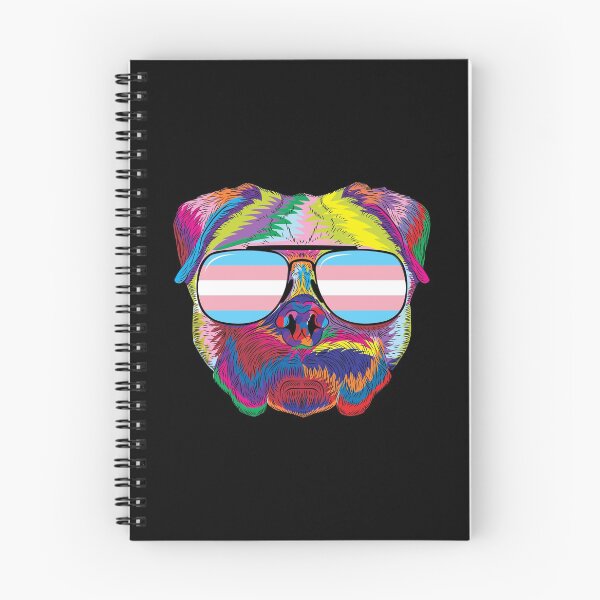 Item preview, Gay Pride Transgender Psychedelic Pug Dog graphic designed and sold by phoxydesign.