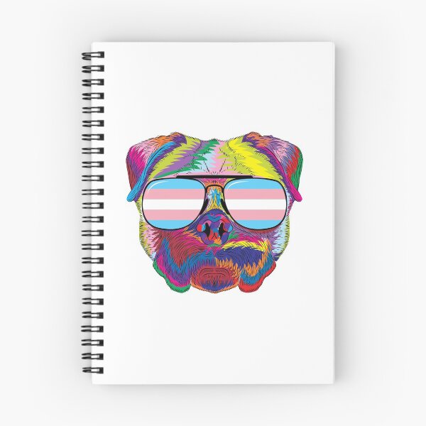 Item preview, Gay Pride Transgender Psychedelic Pug Dog graphic designed and sold by phoxydesign.