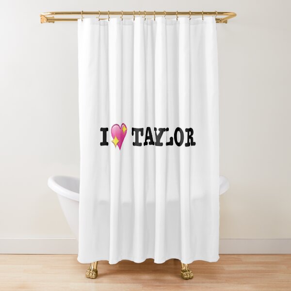 Light Beige and White Classic Square Monogram Shower Curtain, Zazzle