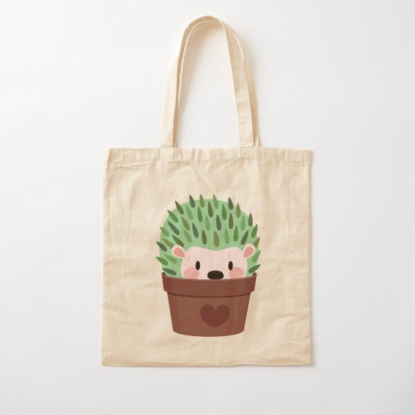 Hedgehogs disguised as cactuses Cotton Tote Bag