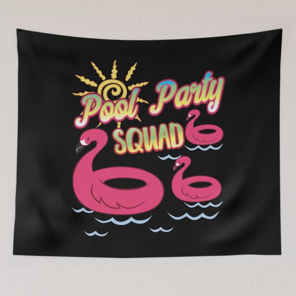 Item preview, Pool Party Squad Pink Flamingo Floats Summer Fun product designed and sold by tronictees.