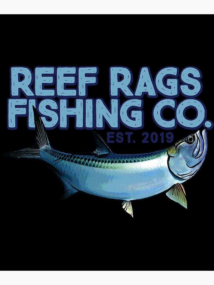 Reef Rags Giant Tarpon Deep Sea Saltwater Fishing graphic | Metal Print