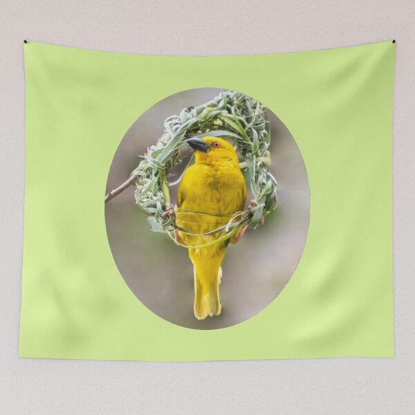 Item preview, Gift idea weaver bird at nest building designed and sold by Katja LebenFreude.