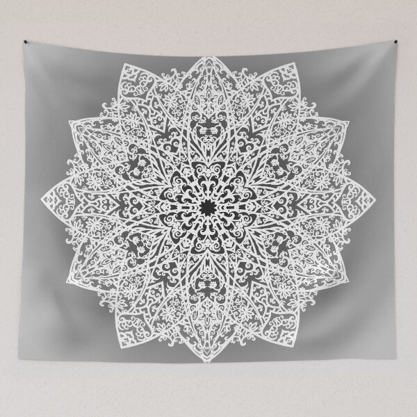 Item preview, Filigree Mandala *white & grey* designed and sold by nadegata.