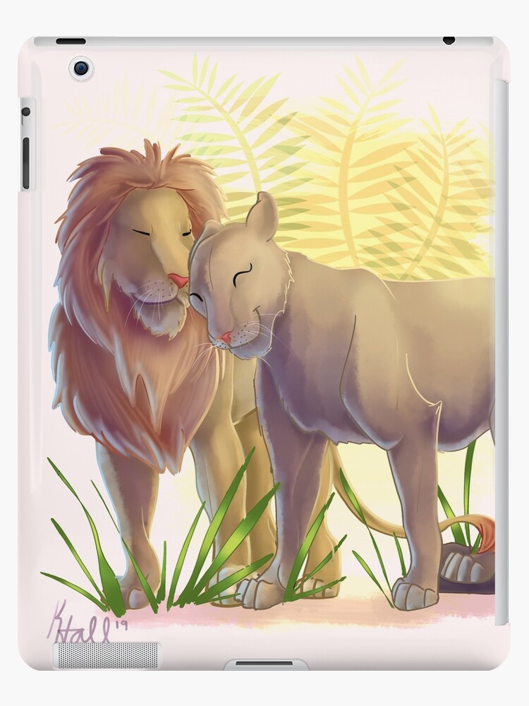 Funda y vinilo para iPad «Leones amorosos» de Unicornarama | Redbubble