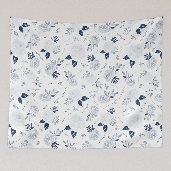 Item preview, Floral Blossom - Midnight Blue designed and sold by unionshore.