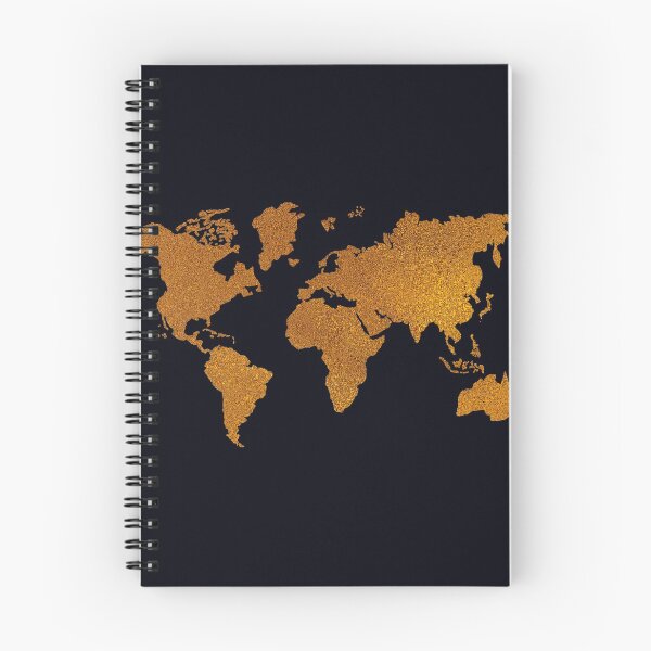 Item preview, Luxury Black and Gold World Map Outline designed and sold by hollanov98.
