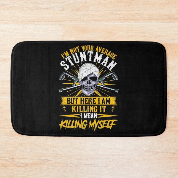 Item preview, Frequently Injured Stuntman Skull and Crutches for Risk Taking Dangerous Stuntman designed and sold by Gold Wings Tees.