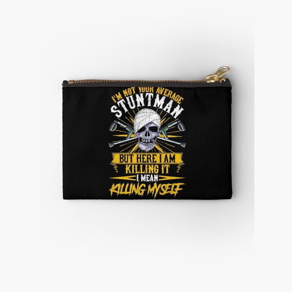 Item preview, Frequently Injured Stuntman Skull and Crutches for Risk Taking Dangerous Stuntman designed and sold by Gold Wings Tees.