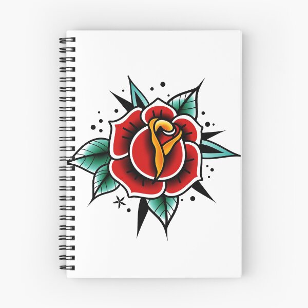Item preview, traditional old school tattoo rose designed and sold by Adamova.