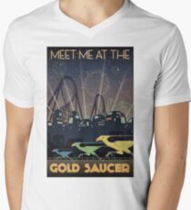 Final Fantasy VII Gold Saucer Travel Poster V-Neck T-Shirt