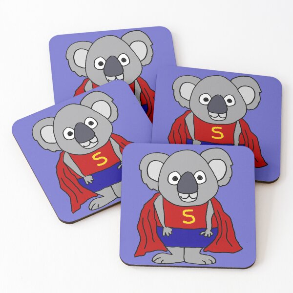 Item preview, Cute Koala Bear Superhero Cartoon designed and sold by Nature's Fancy.
