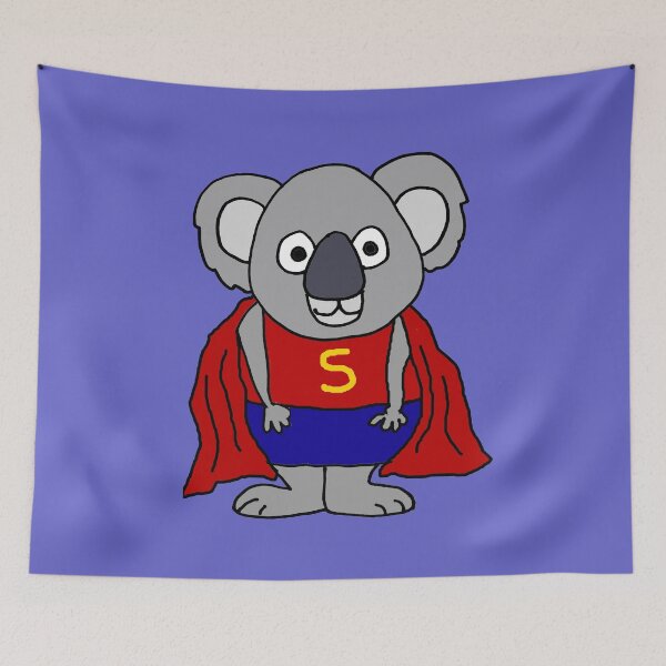 Item preview, Cute Koala Bear Superhero Cartoon designed and sold by Nature's Fancy.