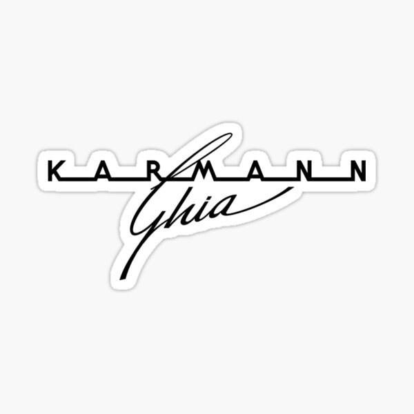Karmann Ghia Schriftzug Logo Autoaufkleber JDM Sticker Aufkleber 18,5 x 8,6 cm 