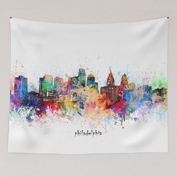 Item preview, philadelphia skyline designed and sold by BekimART.