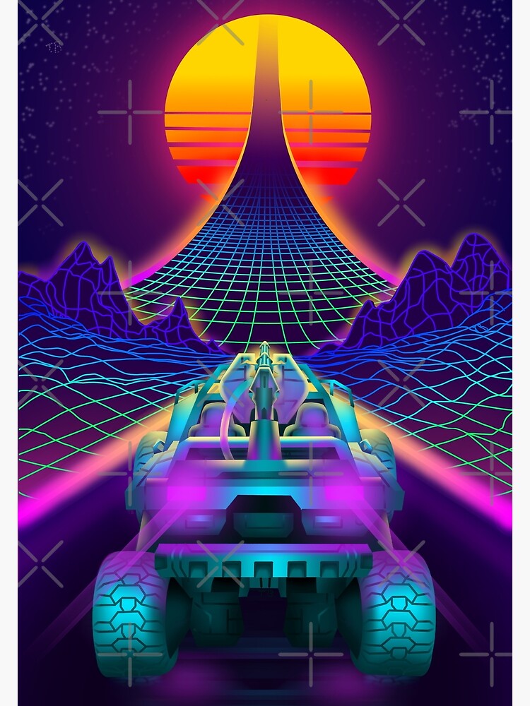 Outrun Retrowave Warthog Halo Ring by KittyMuffinzz
