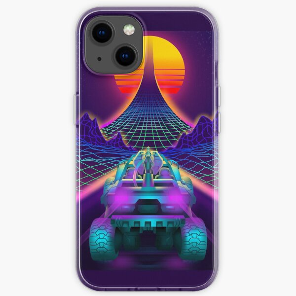 Outrun Retrowave Warthog Halo Ring iPhone Soft Case