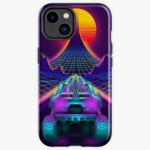 Outrun Retrowave Warthog Halo Ring iPhone Tough Case