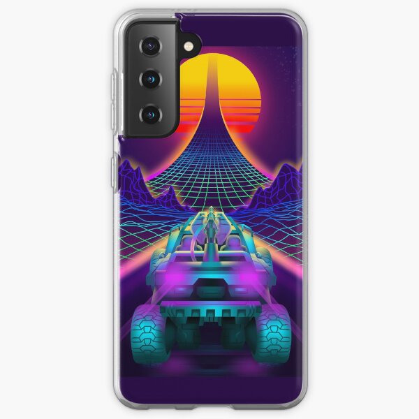 Outrun Retrowave Warthog Halo Ring Samsung Galaxy Soft Case