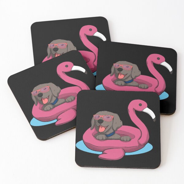 Item preview, Funny dog flamingo pool party designed and sold by frankidavids.