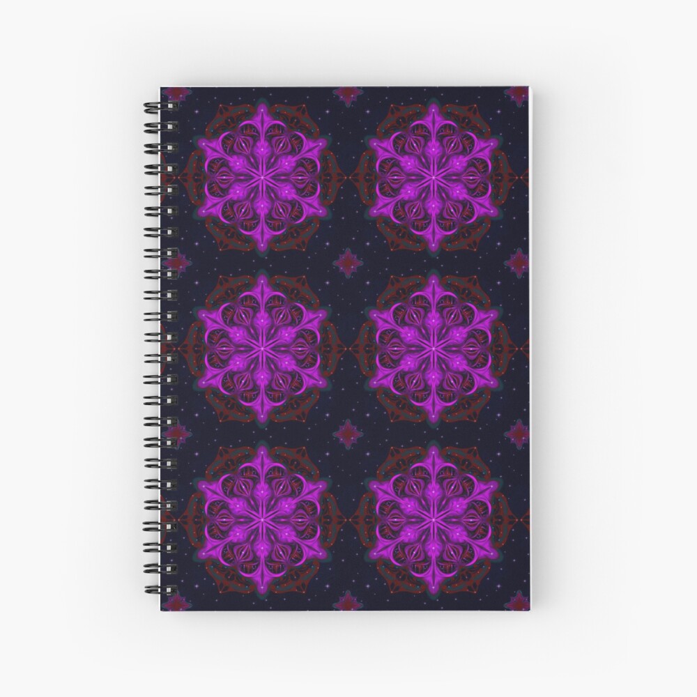 Spaceborne Orchid Snowflake Spiral Notebook