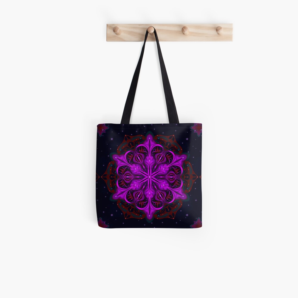 Spaceborne Orchid Snowflake Tote Bag