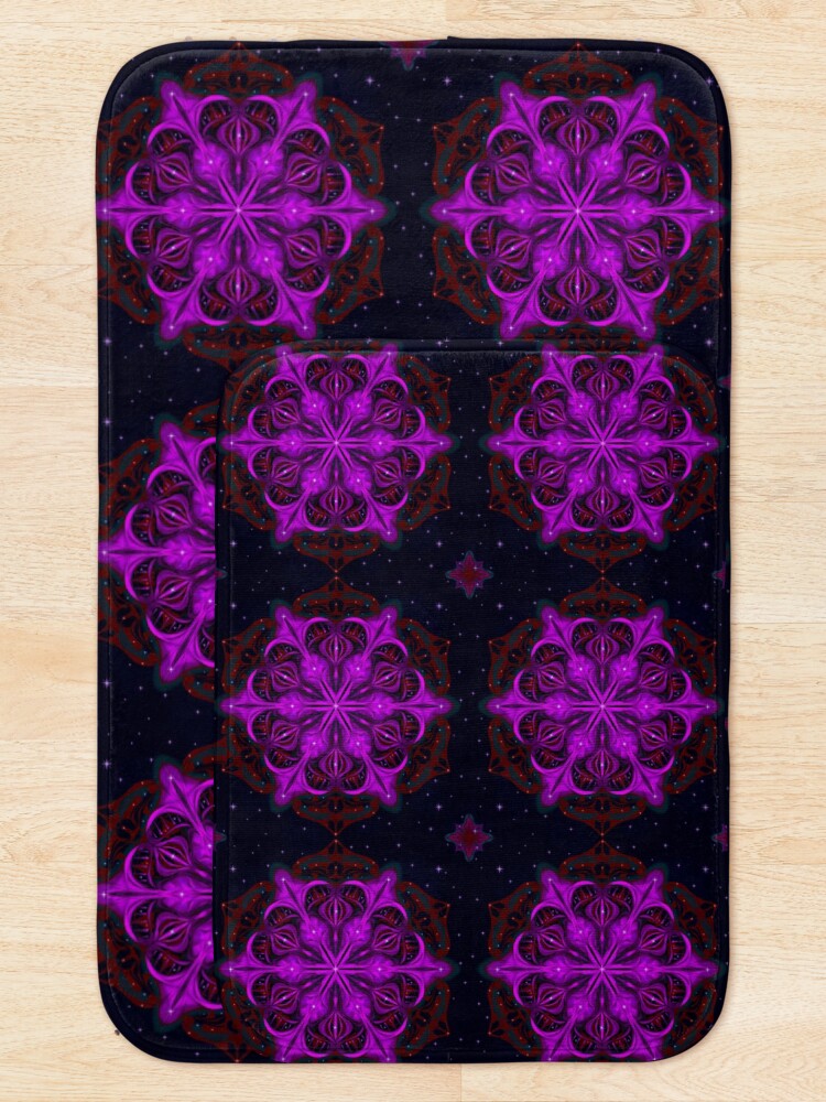 Alternate view of Spaceborne Orchid Snowflake Bath Mat